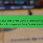 NBA Live Mobile Pass Mensile: Ricompense per feedback, Bonus per test beta, Contenuti esclusivi