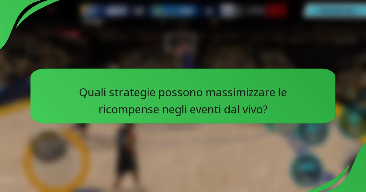 Quali strategie possono massimizzare le ricompense negli eventi dal vivo?